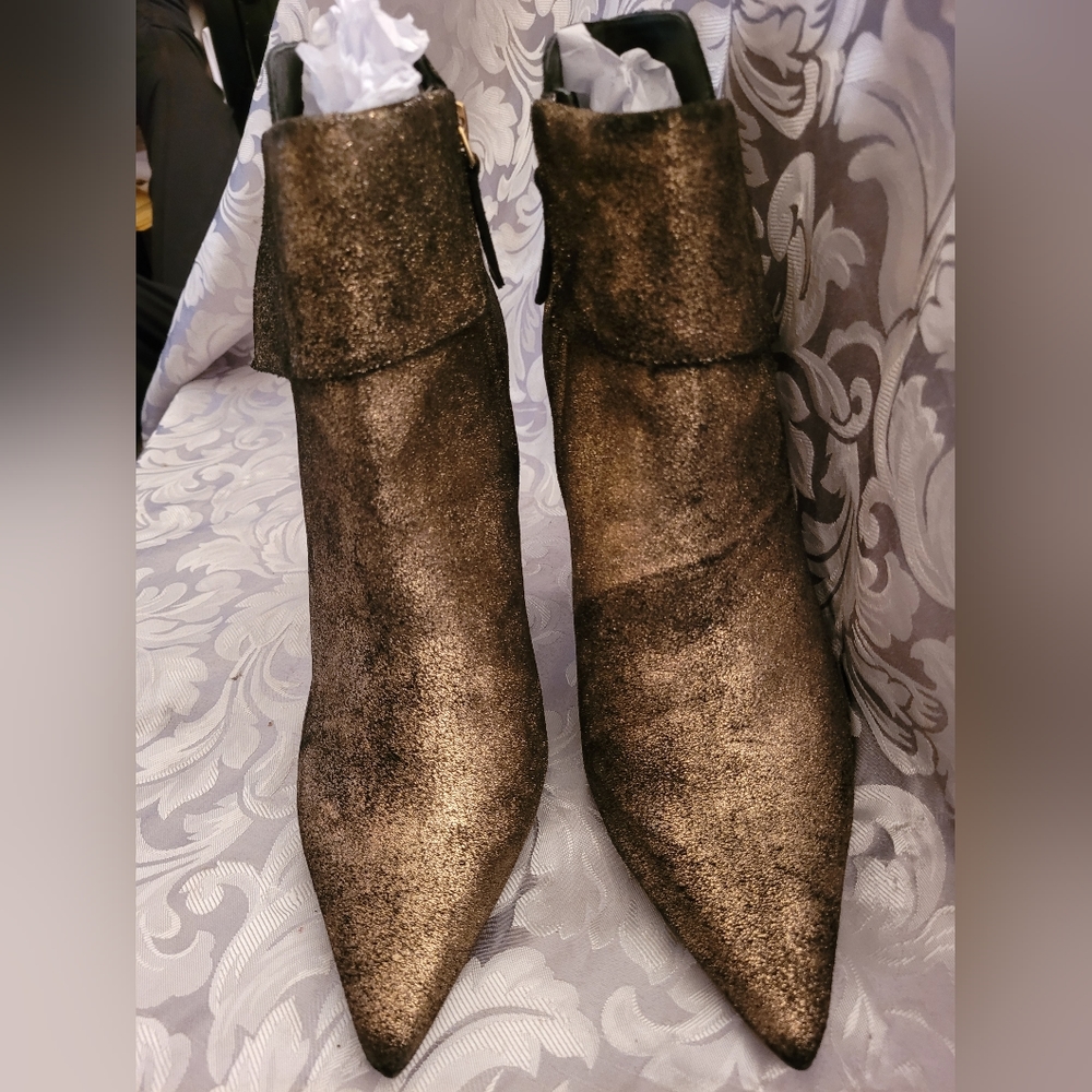 NEW Linea Paolo Split Bronze Suede Bootie